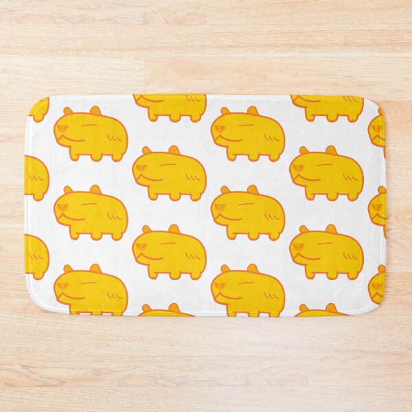 Item preview, Many Sunny Bright Yellow Summer Capybara designed and sold by MiscibilityArt.