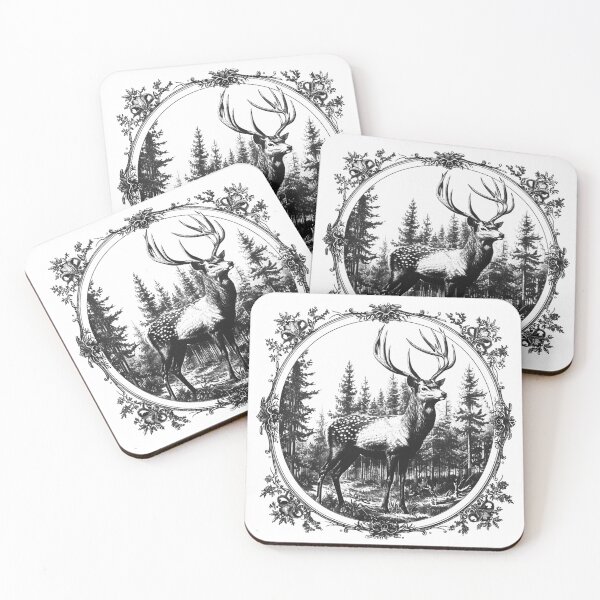 Item preview, Majestic Woodland Stag | Forest Deer Nature Illustration designed and sold by inkoutninja.