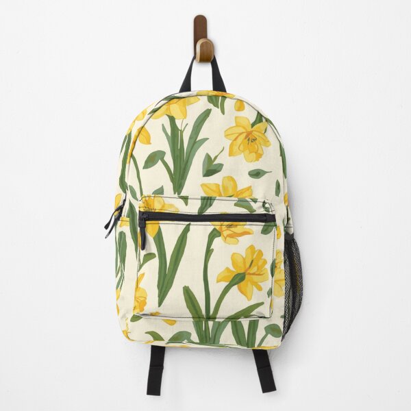 Item preview, Daffodil Floral Pattern On Ivory Cream Background designed and sold by burbankdesigns.