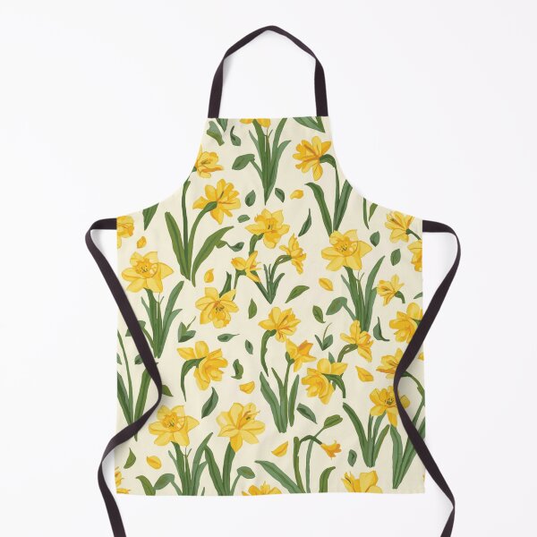 Item preview, Daffodil Floral Pattern On Ivory Cream Background designed and sold by burbankdesigns.