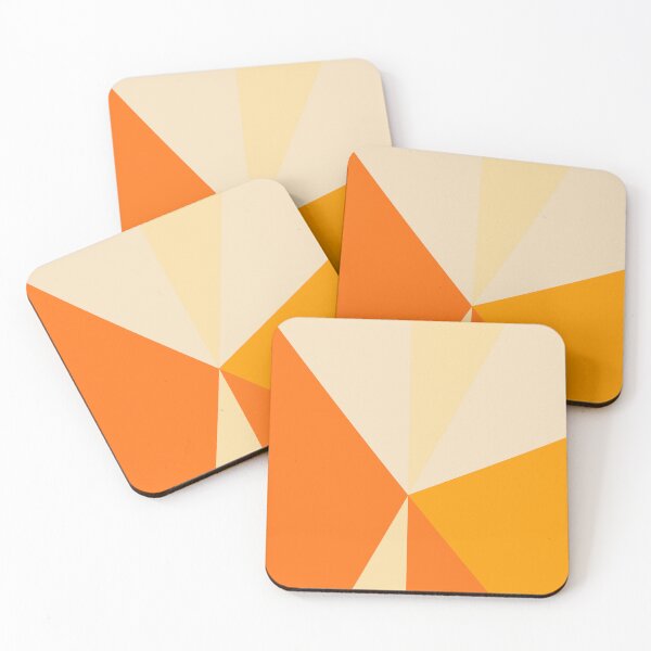 Item preview, Retro orange geometric triangle pattern designed and sold by by-jwp.