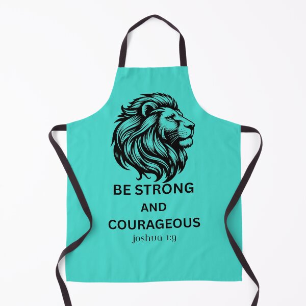 Item preview, Be Strong and Courageous Lion Design – Joshua 1:9 Christian Motivation T-Shirt & Wall Art designed and sold by photoart1854.