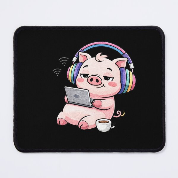 Item preview, Work From Home Chill Pig – Cute Remote Job Aesthetic, Laptop Coffee Vibes, Lazy Productivity Cartoon Design designed and sold by ColorSplash123.
