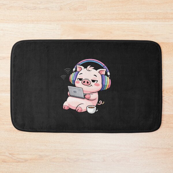 Item preview, Work From Home Chill Pig – Cute Remote Job Aesthetic, Laptop Coffee Vibes, Lazy Productivity Cartoon Design designed and sold by ColorSplash123.