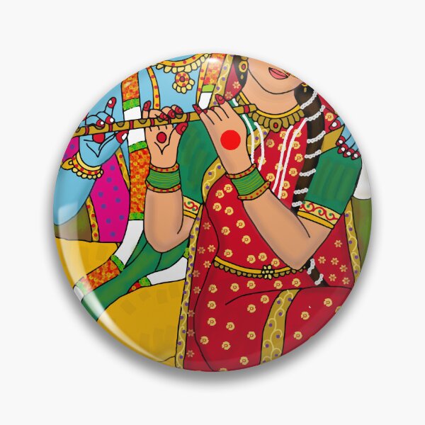 Item preview, Radha Krishna Divine Love Artwork – Hindu Spiritual Illustration designed and sold by Harshit_Digital_Arts.