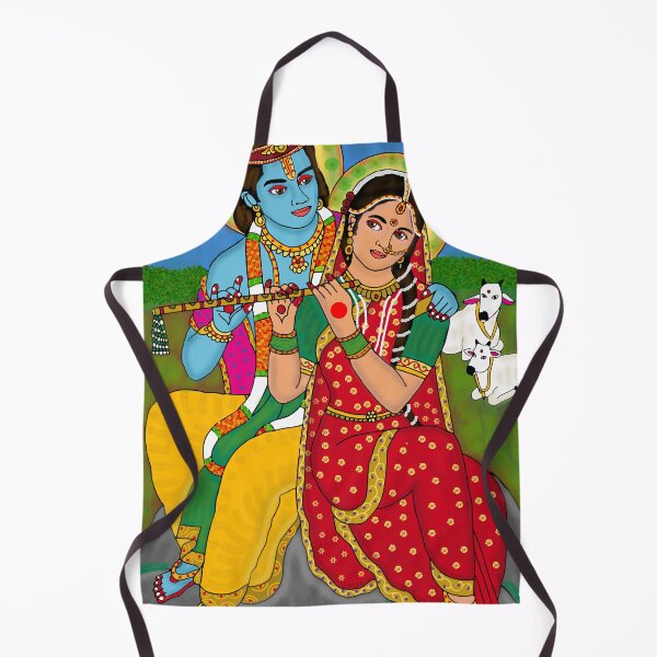 Item preview, Radha Krishna Divine Love Artwork – Hindu Spiritual Illustration designed and sold by Harshit_Digital_Arts.