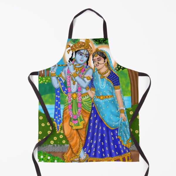Item preview, Shri Radha Krishna Illustration – Romantic Hindu Mythology Art designed and sold by Harshit_Digital_Arts.