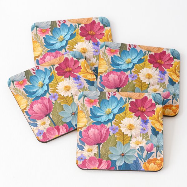 Item preview, Fantasy Fairytale Vibrantly Colorful Flowers And Leaves Art   designed and sold by DEC02.