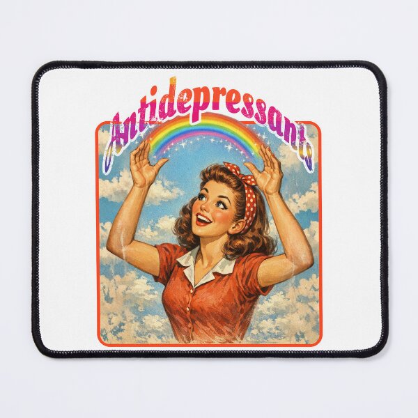 Item preview, Antidepressants — Retro Dark-Humor Rainbow Cartoon designed and sold by Nacho Average Designs.