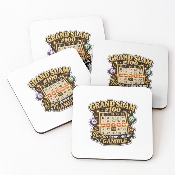 Item preview, Bingo: Because Adulting is a Gamble – Funny GRAND SLAM #100 Gold Bingo Card Design designed and sold by SparkVault.