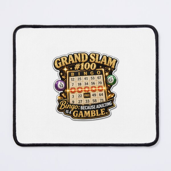 Item preview, Bingo: Because Adulting is a Gamble – Funny GRAND SLAM #100 Gold Bingo Card Design designed and sold by SparkVault.