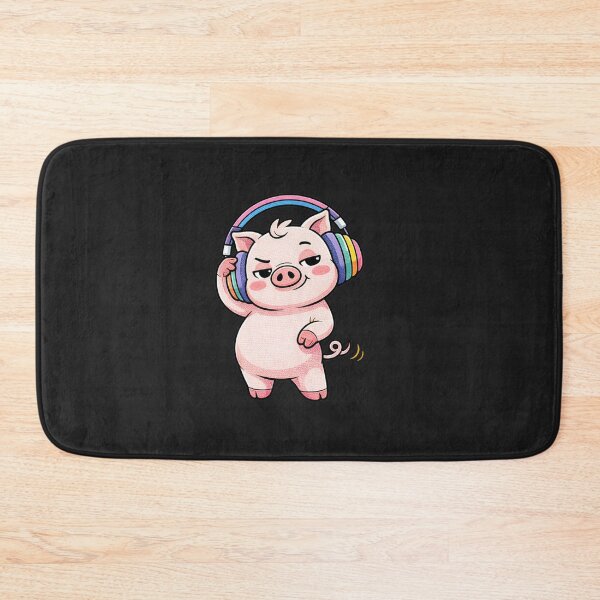 Item preview, Savage Mood Pig – Cute Attitude Aesthetic, Don’t Mess With Me Vibes, Headphone Boss Cartoon Design designed and sold by ColorSplash123.