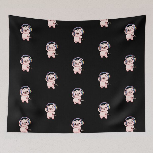 Item preview, Savage Mood Pig – Cute Attitude Aesthetic, Don’t Mess With Me Vibes, Headphone Boss Cartoon Design designed and sold by ColorSplash123.