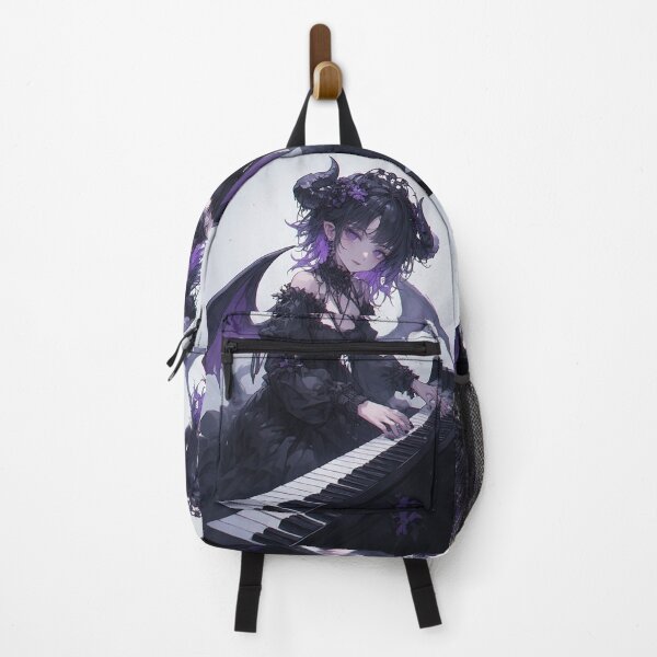 Item preview, Gothic demon girl playing piano designed and sold by ArtsJulian.