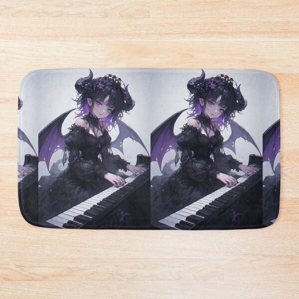 Item preview, Gothic demon girl playing piano designed and sold by ArtsJulian.