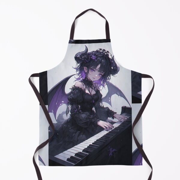 Item preview, Gothic demon girl playing piano designed and sold by ArtsJulian.