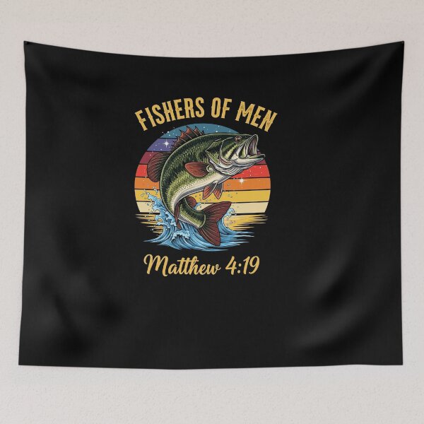 Item preview, Fishers of Men Matthew 4-19 Bible Christian Fishing Lover designed and sold by Dressed For  Duty.