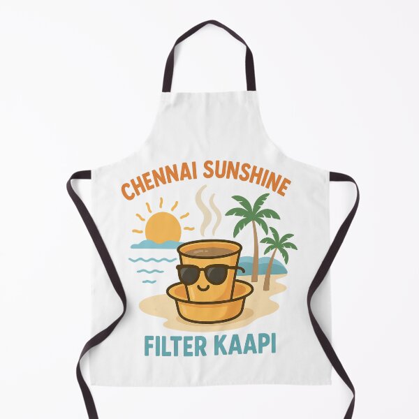 Item preview, Chennai Sunshine Filter Kaapi T-Shirt – Cute Tamil Coffee Beach Retro Summer Design designed and sold by Globalcitytees.