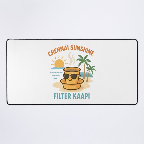 Item preview, Chennai Sunshine Filter Kaapi T-Shirt – Cute Tamil Coffee Beach Retro Summer Design designed and sold by Globalcitytees.