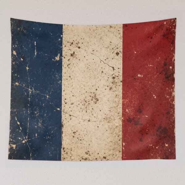 Item preview, Vintage Distressed French Flag designed and sold by Junior-Design.