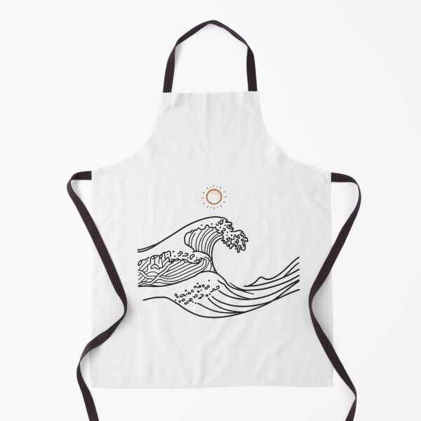 Item preview, Minimal Ocean Wave Line Art with Sun – Clean Aesthetic Design designed and sold by PunchlinePress.