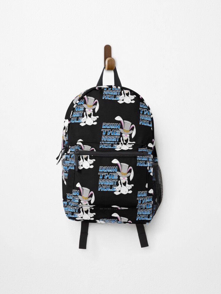 Thumbnail 1 of 3, Backpack, Down The Rabbit Hole designed and sold by TheEndDesign.