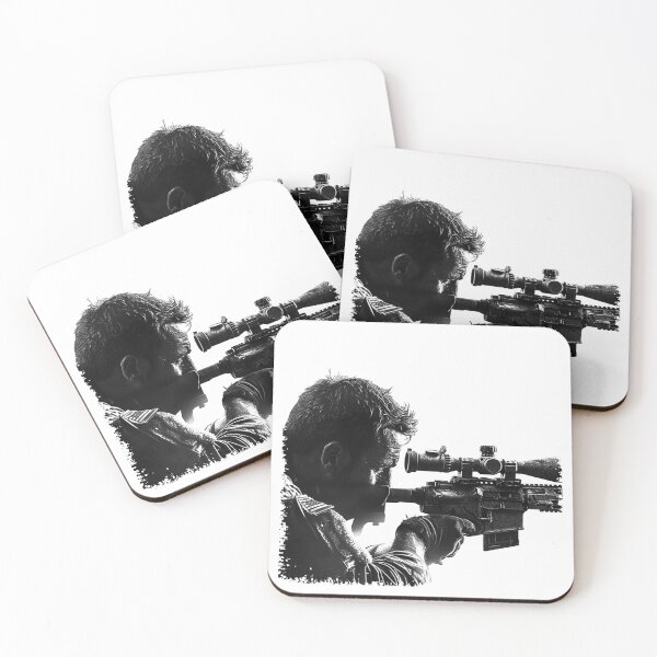 Item preview, Tactical Sniper Portrait | Monochrome Military Marksman Art designed and sold by inkoutninja.