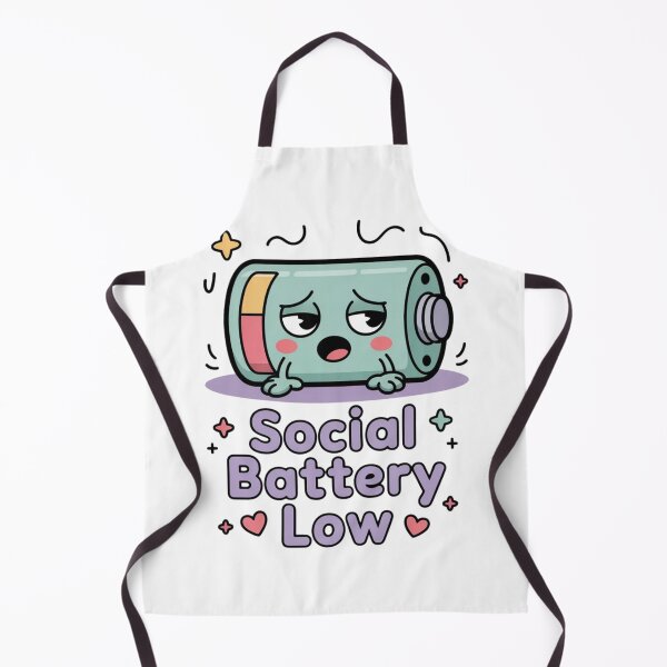 Item preview, Social Battery Low Cute Sticker Introvert Life, brafdesign designed and sold by Brafdesign.