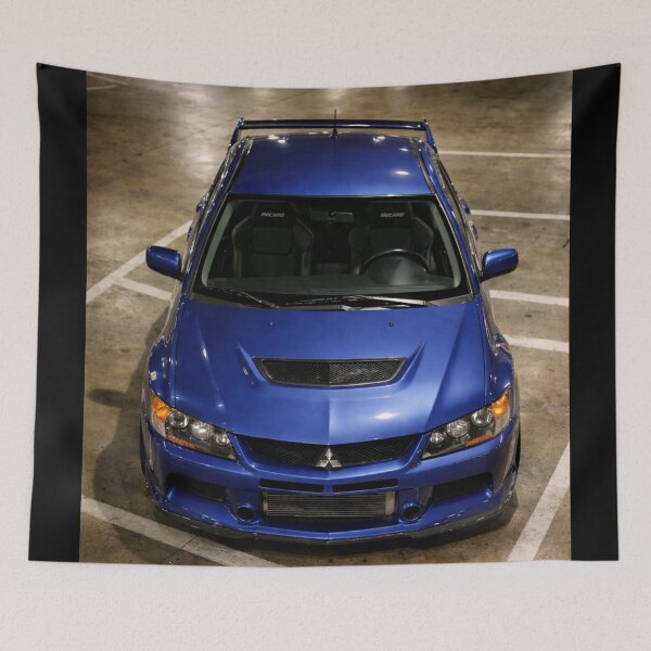 Item preview, ELECTRIC BLUE EVO 9 PARKING LOT SHOT designed and sold by TheMitsuGuy.