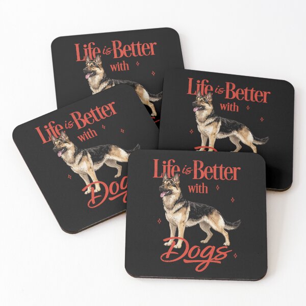 Item preview, LIFE IS BETTER - GERMAN SHEPHERD | Pets and Dogs lovers for Men and Women t-shirt designed and sold by panchiTWO.
