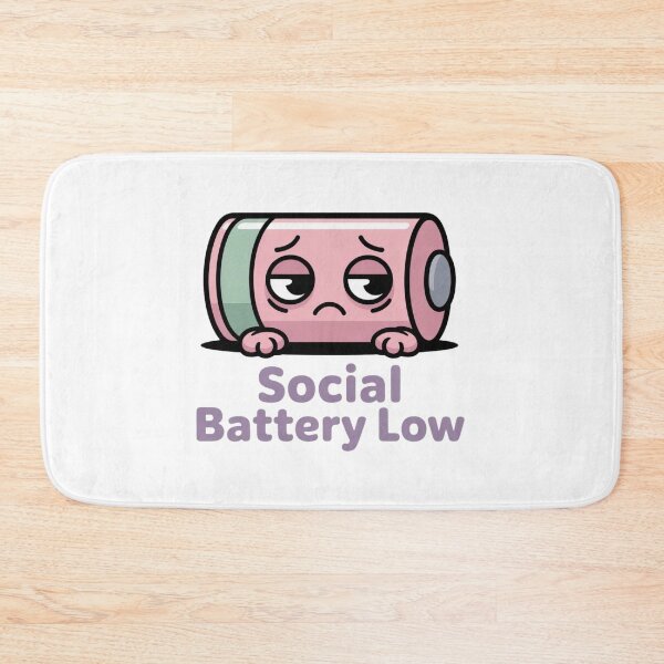Item preview,  Social Battery Low Cute Sticker Introvert Life, brafdesign designed and sold by Brafdesign.