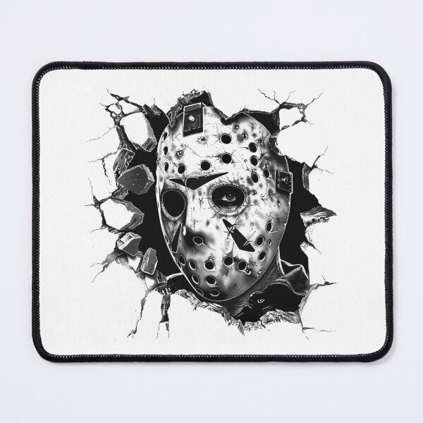 Item preview, Hockey Mask Horror Portrait | Dark Slasher Style Monochrome Art designed and sold by inkoutninja.