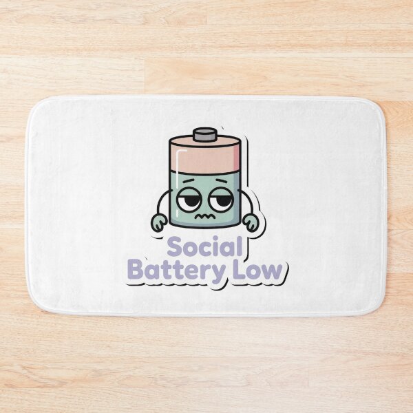 Item preview, Social Battery Low Cute Sticker Introvert Life, brafdesign designed and sold by Brafdesign.