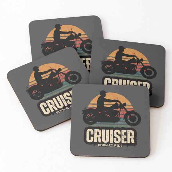 Artikelvorschau, Retro Cruiser Sunset Ride Emblem entworfen und verkauft von TorqueTheoryLab.