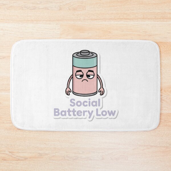 Item preview, Social Battery Low Cute Sticker Introvert Life, brafdesign designed and sold by Brafdesign.
