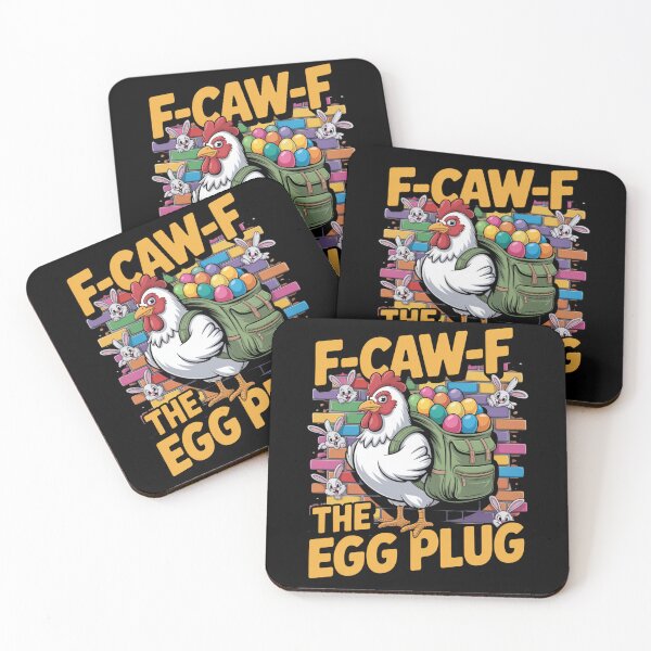 Item preview, F-Caw-F The Egg Plug Funny Easter Chicken Backpack T-Shirt V3 designed and sold by DarylWelsh2024.
