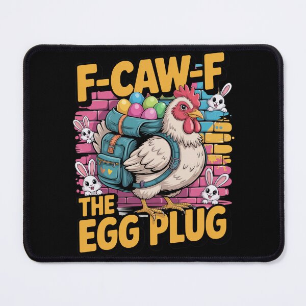 Item preview, F-Caw-F The Egg Plug Funny Easter Chicken Backpack T-Shirt V4 designed and sold by DarylWelsh2024.