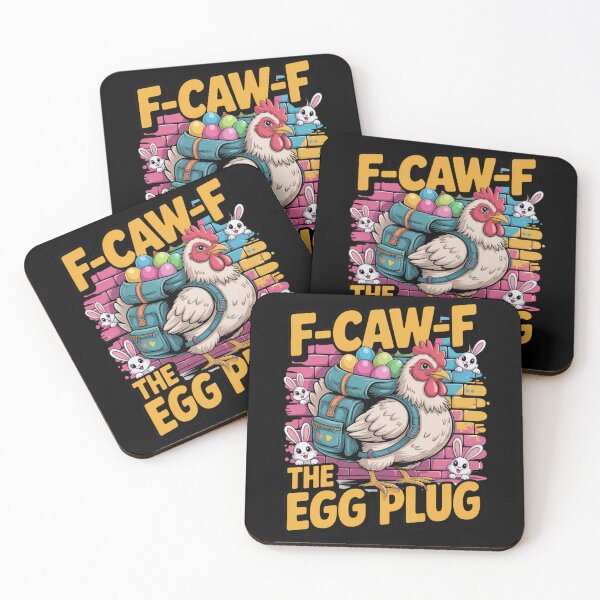 Item preview, F-Caw-F The Egg Plug Funny Easter Chicken Backpack T-Shirt V4 designed and sold by DarylWelsh2024.
