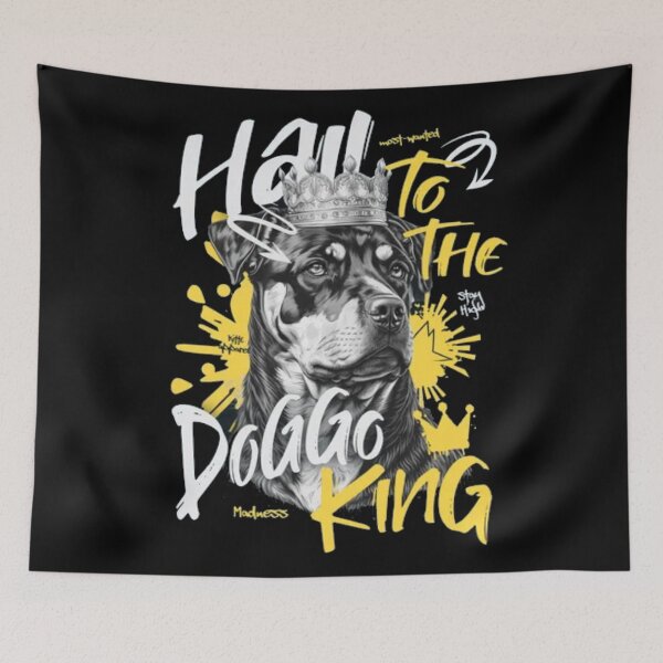 Item preview, Hail To The Doggo King - Rottweiler Graffiti Streetwear designed and sold by GenZFashion000.