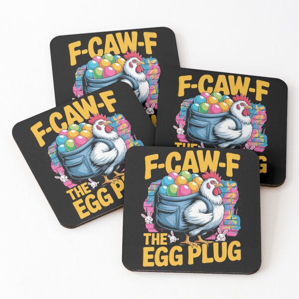 Item preview, F-Caw-F The Egg Plug Funny Easter Chicken Backpack T-Shirt V6 designed and sold by DarylWelsh2024.