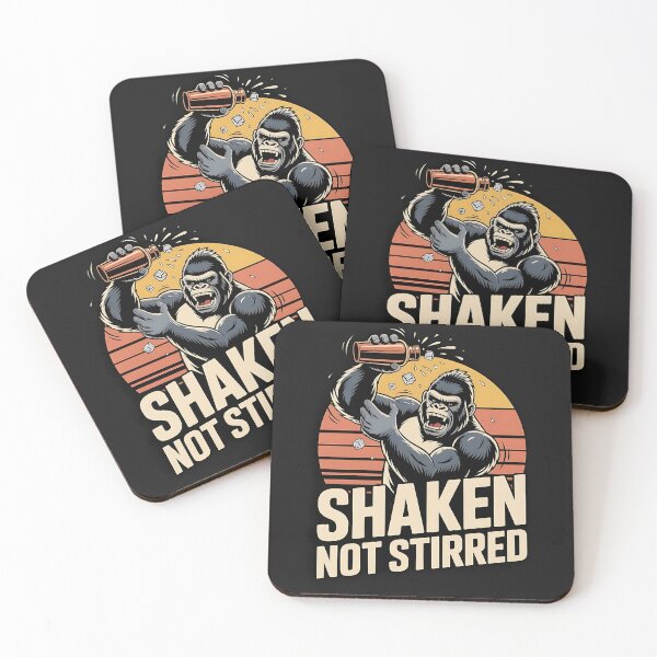 Item preview, Gorilla Bartender Shaken not stirred designed and sold by KreativKulture.