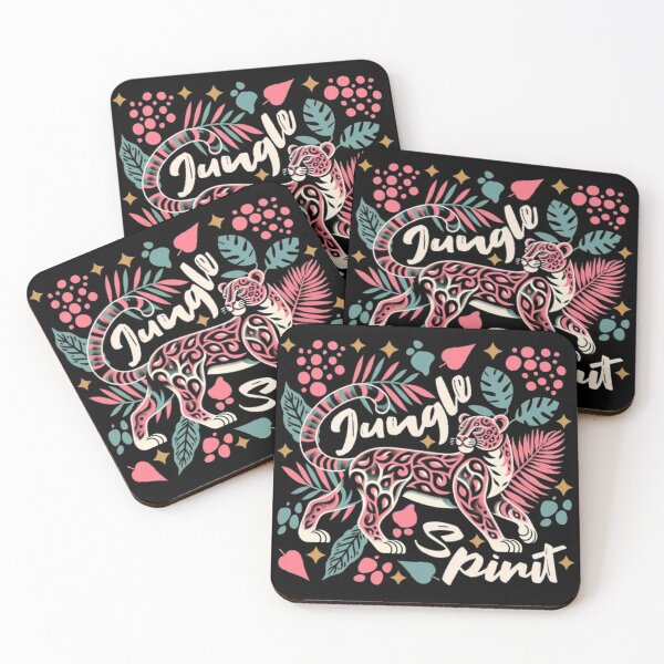 Item preview, Jungle Spirit - Pink Leopard & Tropical Leaves designed and sold by GenZFashion000.