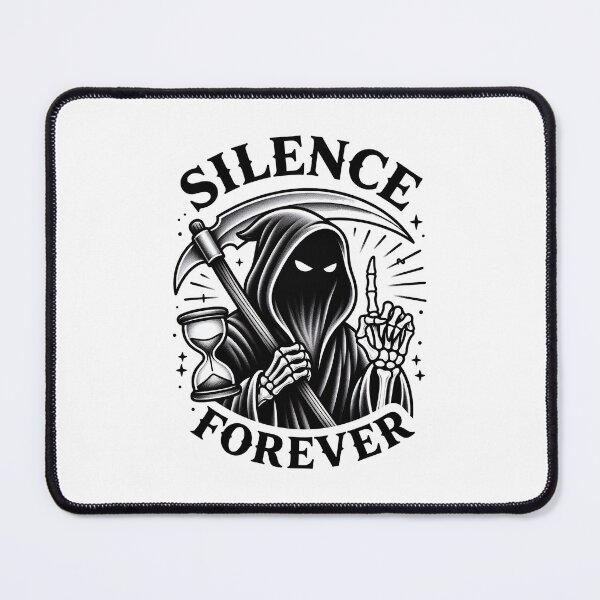 Item preview, Grim Reaper Silence – Dark Gothic Skeleton Horror Aesthetic Design designed and sold by Taans-Creation.