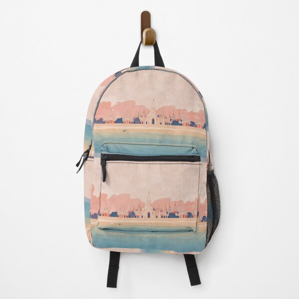 Item preview, Pastel Temple Landscape by the Calm Sea designed and sold by KiraChie.