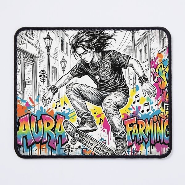 Item preview, Aura Farming - Grunge Fashion Boy - Skater in Urban Street designed and sold by Drishya-Designs.
