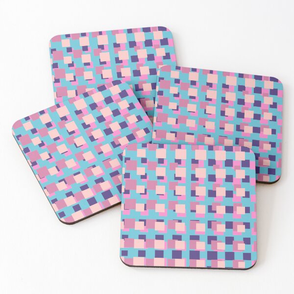 Item preview, Cuadrados abstractos geométricos suaves – Patrón abstracto contemporáneo en tonos pastel – Diseño en rosa pastel, lavanda, lila y morado designed and sold by CreativeCanvas8.