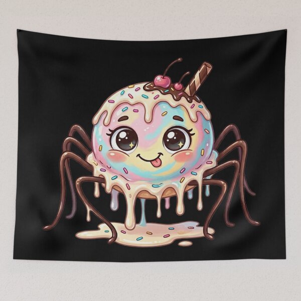 Item preview, Ice Cream Spider Cutie – Sweet Dessert Creature Motif designed and sold by Herzbaumatelier.