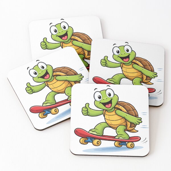 Item preview, Funny cartoon turtle on skateboard designed and sold by PriyankaSonara.