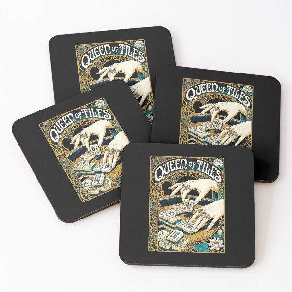 Item preview, Mahjong Queen Of Tiles Woman Player Vintage Women Hands designed and sold by GrandeDuc.
