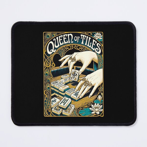 Item preview, Mahjong Queen Of Tiles Woman Player Vintage Women Hands designed and sold by GrandeDuc.